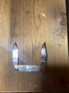 Cripple Creek 1992 MOP 20th anniversary knife swirl(original swirl custom polish still 100%) 