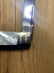 Cripple Creek 1992 MOP 20th anniversary knife swirl(original swirl custom polish still 100%) 