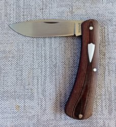 Mitchell Micarta Ultralight Shadow Trapper..3.75"..Cpm154..extremely lightweight..1.7 ozs.coa.pouch.