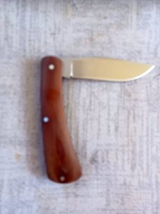 Mitchell Micarta Ultralight Shadow Trapper..3.75"..Cpm154..extremely lightweight..1.7 ozs.coa.pouch.