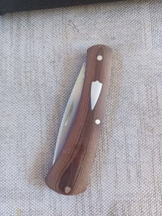 Mitchell Micarta Ultralight Shadow Trapper..3.75"..Cpm154..extremely lightweight..1.7 ozs.coa.pouch.