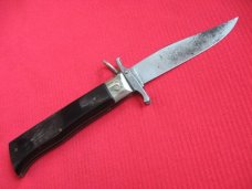 Rare Vintage Italian Oval Button SWING GUARD Ring Pull Switchblade Knife