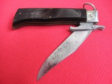 Rare Vintage Italian Oval Button SWING GUARD Ring Pull Switchblade Knife