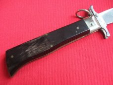 Rare Vintage Italian Oval Button SWING GUARD Ring Pull Switchblade Knife