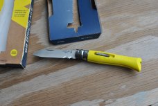 Opinel France Mint Box Model #9 DIY Yellow Fiberglass handle Sandvik 12C27 Blade 