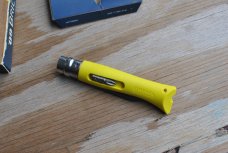 Opinel France Mint Box Model #9 DIY Yellow Fiberglass handle Sandvik 12C27 Blade 