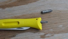 Opinel France Mint Box Model #9 DIY Yellow Fiberglass handle Sandvik 12C27 Blade 