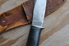 Ka-Bar Union Cut. Co.8 1/4" OAL Stacked leather handleThumb Grooves Original Sheath Full Tang