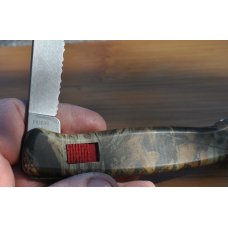 Wenger Century Real Tree Timber 5" Closed 1 Blade Slide Lock No Sign Of Use 1/2 Serrated Lanyard