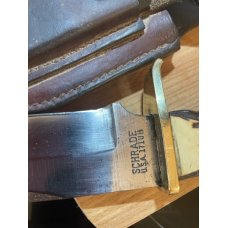 Vintage Schrade USA 171UH with original leather sheath VGUC
