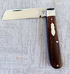 T A Davison Custom Swayback Lambsfoot..3 7/8"..Desert Ironwood..Cpm154 steel..jeweled liners..SWEDGE