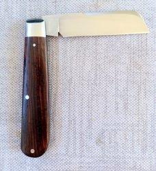 T A Davison Custom Swayback Lambsfoot..3 7/8"..Desert Ironwood..Cpm154 steel..jeweled liners..SWEDGE