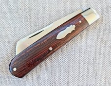 T A Davison Custom Swayback Lambsfoot..3 7/8"..Desert Ironwood..Cpm154 steel..jeweled liners..SWEDGE