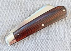 T A Davison Custom Swayback Lambsfoot..3 7/8"..Desert Ironwood..Cpm154 steel..jeweled liners..SWEDGE