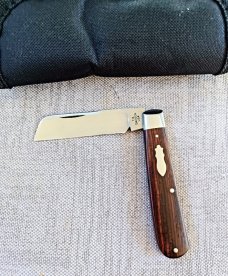 T A Davison Custom Swayback Lambsfoot..3 7/8"..Desert Ironwood..Cpm154 steel..jeweled liners..SWEDGE