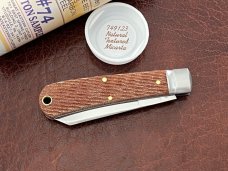 Great Eastern Cutlery GEC 74 Cotton Sampler Natural Textured Micarta 749123