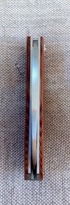 Pepe Jalomo Shadow Mini Zulu..Cpm154..3 5/8" clsd..Natural Micarta..all screws..pouch & coa..#1022 