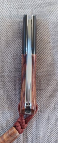Mhara Native.,N690,..4".coa& box,Purple Heartwood Scales..African Blackwood Bolsters..lanyard  w/bea