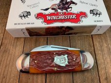 Winchester Wildcat Driller Sunfish Buffalo Head Series Burnt Orange Jigged Bone 1998