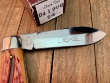Schatt and Morgan Tear Drop Jack Antique Carmel Worm Groove Bone