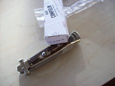 A. G. A. Campolin  Lever Maltese Cross Bayonet Large 9 Incher Lockback W/Genuine Stag/Antler NIB