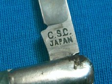 VINTAGE CSC JAPAN SWELL CENTER EQUAL END PEN JACK FOLDING POCKET KNIFE KNIVES OLD