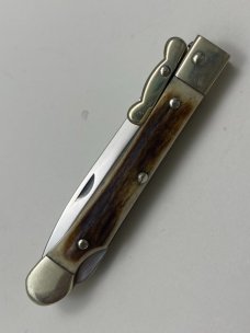 Puma Medici Small 6-1/4" Stag German Pocket Knife P210560S Brass Swing Guards EX 