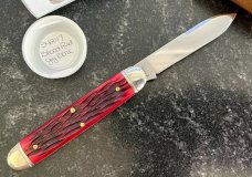 Great Eastern Cutlery Northfield 542117 Big Jack, Blood Red Jig Bone Handle, GEC 54, New 