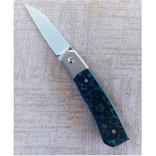 Suprlativ CANIBL FlipperArtic Storm Fat Carbon and M390BolsterrlockThumb flipOeserPenaGarcia