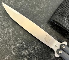 Vintage SWAT Tiger Balisong Knife, Made In USA, Unused With Original Sheath 
