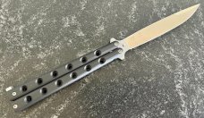 Vintage SWAT Tiger Balisong Knife, Made In USA, Unused With Original Sheath 