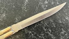 Vintage Valor Balisong Knife, Made In Japan, Model 591, Gold Color Handle, Unused 