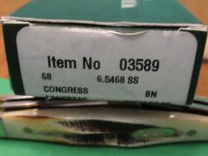 Case XX 2005 Bone Stag Small Congress Pattern # 6.5468 SS
