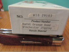 Winchester 1993 Large Trapper Burnt Orange Bone Handles Pattern # W18 29103