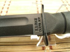 KA-BAR 1258 USA MADE BLACK SHORT CARBON STEEL BLADE WITH CRO-VAN HANDLE & LOCKING HARDSHELL SHEATH