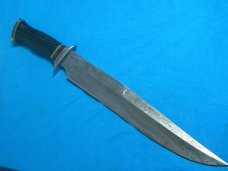 VINTAGE BIG CUSTOM FIXED BLADE BOWIE HANDMADE FORGED HUNTING SKINNING SURVIVAL CAMP KNIFE KNIVES OLD