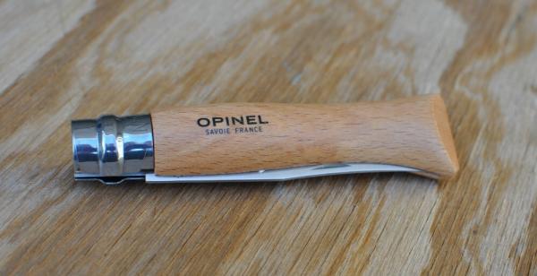 Opinel #09 Made In France Mint New Stainless 4 5/8" Closed Boxwood Locks Open And Closed
