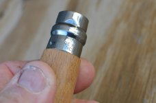 Opinel #09 Made In France Mint New Stainless 4 5/8" Closed Boxwood Locks Open And Closed
