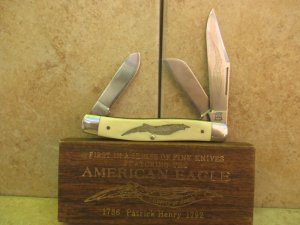 American Eagle Bicentennial Stockman (Schrade made) 1 of a series of 5   Patrick Henry 