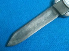 VINTAGE TRIFOLD POCKET WATCH FOB RAILROAD FOLDING POCKET KNIFE KNIVES OLD