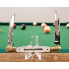 3 1/2" Double Bird's Head Bolsters, Swell Center Half Congress, imitation Pearl Handles file work