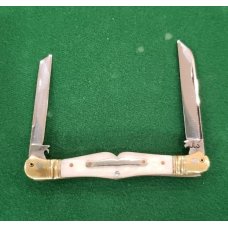 3 1/2" Double Bird's Head Bolsters, Swell Center Half Congress, imitation Pearl Handles file work