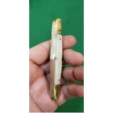 3 1/2" Double Bird's Head Bolsters, Swell Center Half Congress, imitation Pearl Handles file work