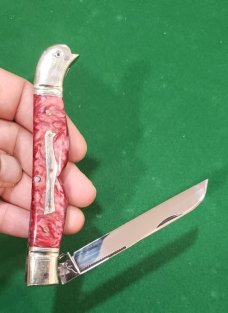 4 1/2" Custom Made Bird's Head Bolster Knife