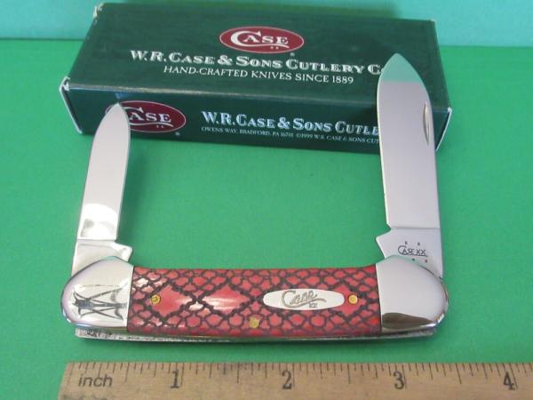 Case XX 2005 Red Rattlesnake Bone Canoe Pattern # 62131 SS Case XX 2005 Red Rattlesnake Bone Canoe Pattern # 62131 SS