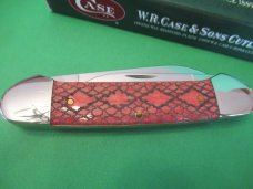 Case XX 2005 Red Rattlesnake Bone Canoe Pattern # 62131 SS