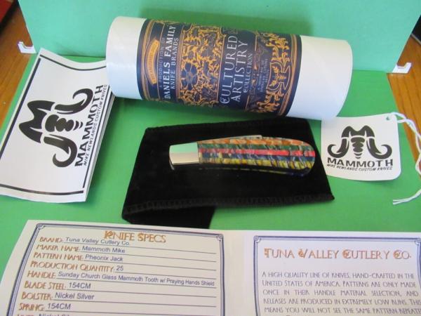 Tuna Valley Cutlery Co. Mammoth Mike Sunday Church Mammoth Tooth Pheonix Jack 2023