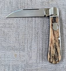 MDK Wharncliffe Trapper..4 closed..Smooth Giraffe Bone..N690..fluted bolsters..Taco Pouch
