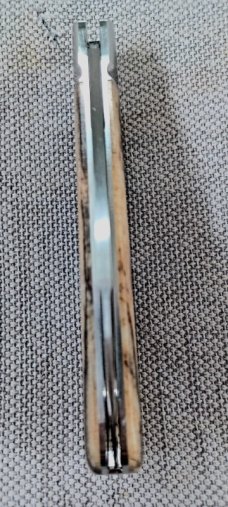 MDK Wharncliffe Trapper..4 closed..Smooth Giraffe Bone..N690..fluted bolsters..Taco Pouch