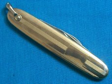 VINTAGE COLONIAL PROV USA POCKET WATCH FOB FOLDING EQUAL END PEN JACK KEY CHAIN KNIFE KNIVES OLD